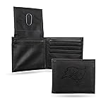 Rico Industries Laser Engraved Billfold Wallet, Tampa Bay Buccaneers, 3.5 x 4.25-, Black
