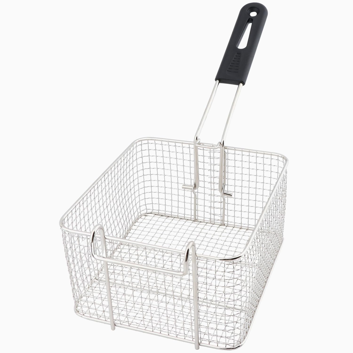 Ragyzity Chip frituren mand met handvat, roestvrij staal friteuse mand, vis frituren chip frituren serveermand, Frituurmand voedsel zeef draad chip zeef voedsel presentatie mand