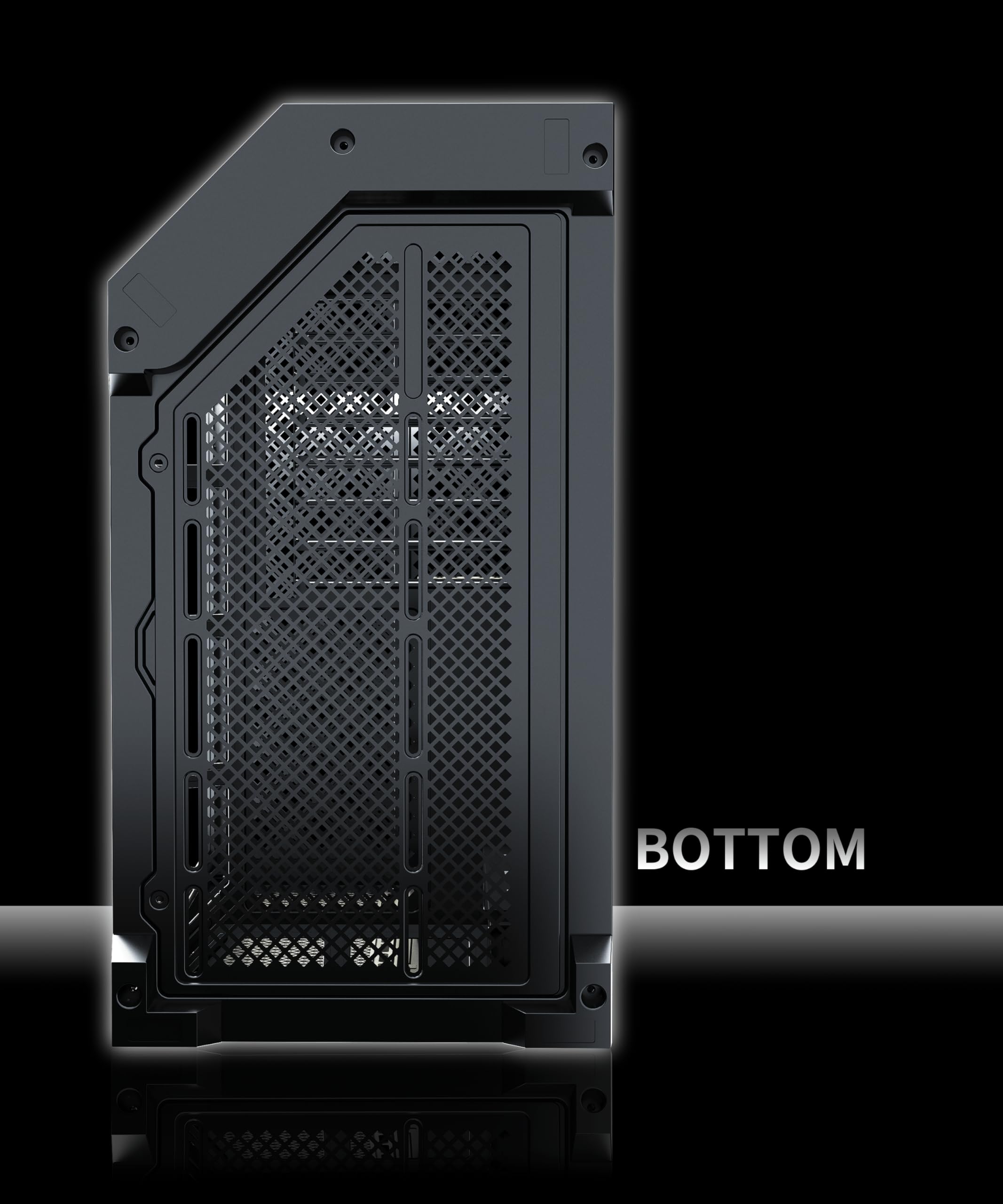 MUSETEX Torre Media ATX para PC Gaming, con Montaje Vertical para GPU, 5 Ventiladores ARGB PWM Preinstalados, Soporte para Radiador de 360 mm, Negro (GR3)