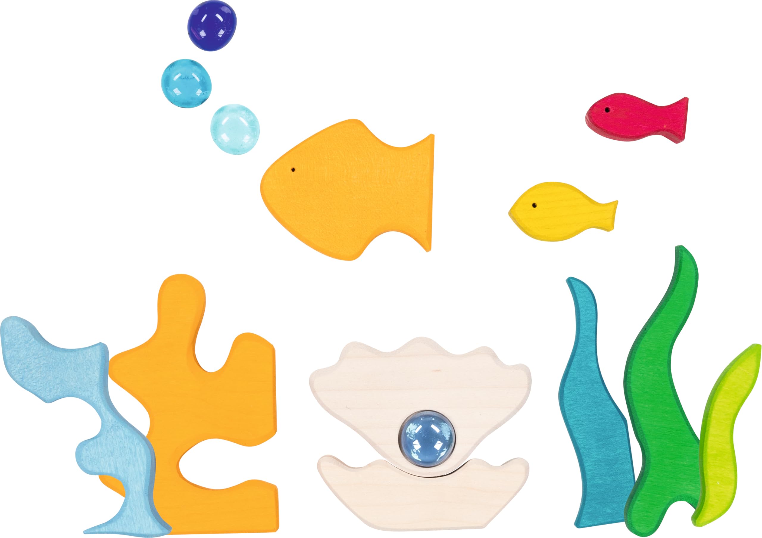 goki Evolution 58341 - Puzzle de Paisaje con Luces Marinas de Madera y Cristal para niños, fomenta la Creatividad y la imaginación, Juguete Educativo sostenible, Fabricado en Europa, Juego de 30