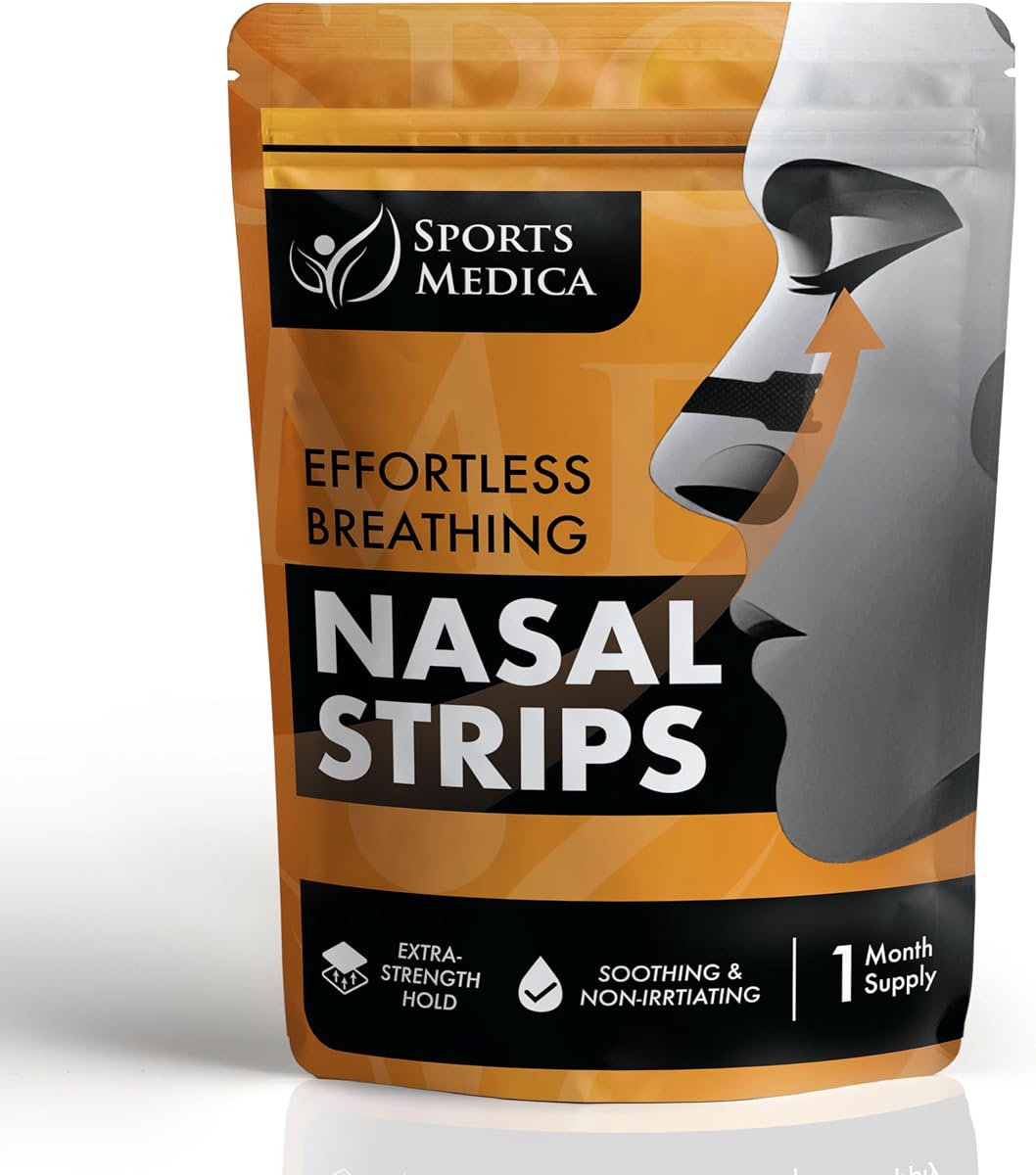 Tiras nasales para ronquidos, solución para ronquidos, tiras nasales para soporte respiratorio, cómoda cinta adhesiva inteligente para un mejor sueño y alivio nocturno, 30 unidades
