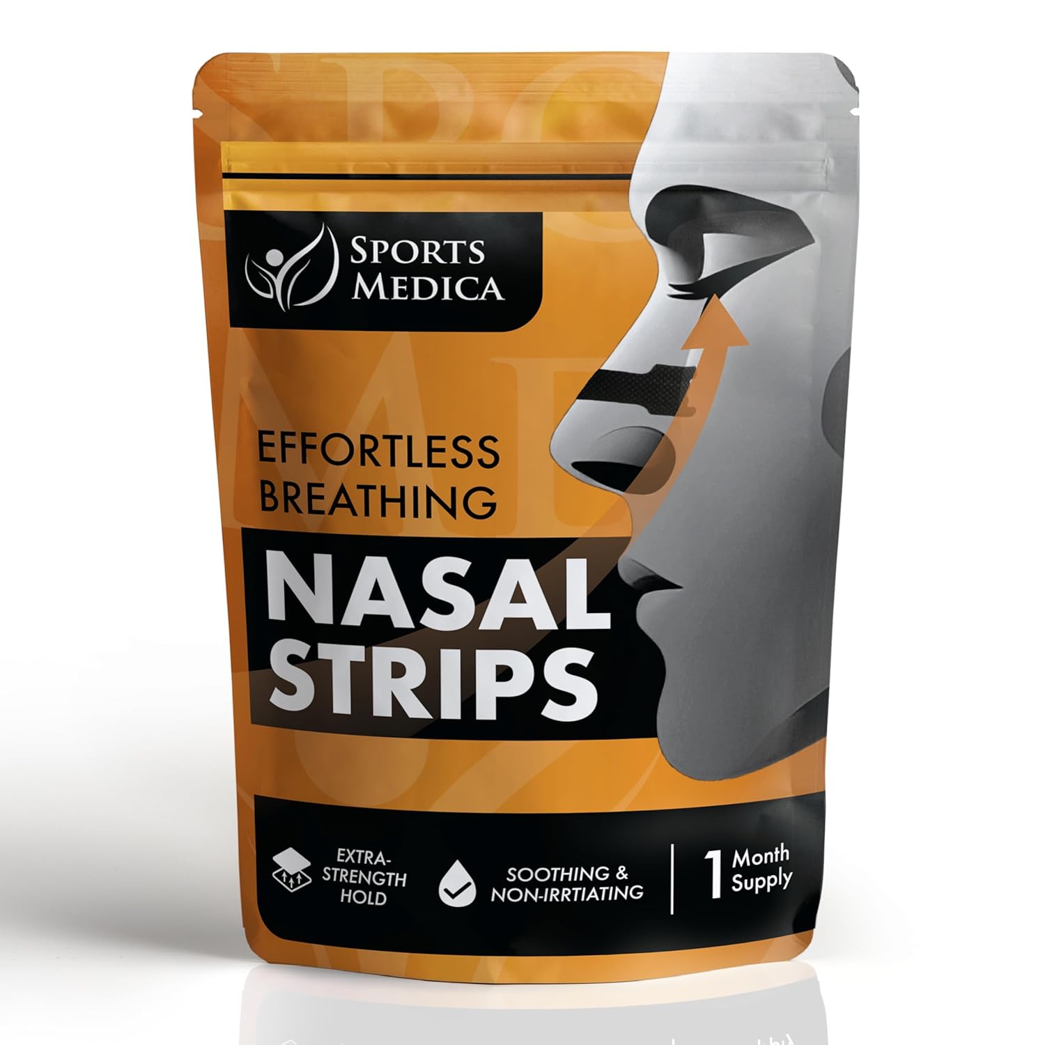 Sports Medica Nasal Strips for Snoring Snoring Solution Nose Strips for Breathing Support Comfortable Strong-Adhesive Tape for Better