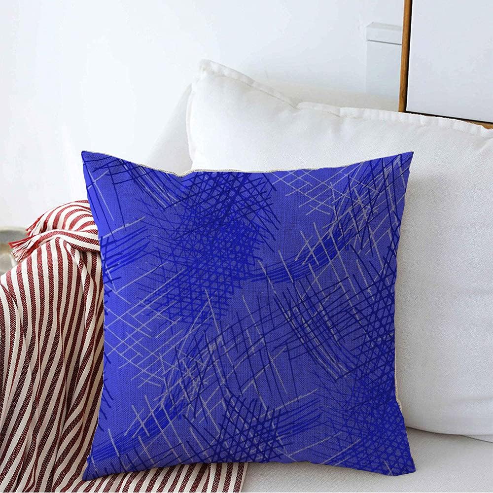 Decorative Square Throw Pillow Cover Linen Horizontal