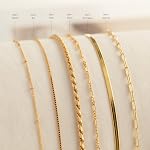 Gold Bracelets for Women 14K Gold Herringbone Bracelets Sets Dainty Herringbone Jewelry Stackable Figaro Chain Paperclip Link Chain Cute Bracelet Pack Gifts for Women