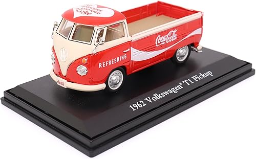 Miniatura 2 de Coca-Cola Diecast Collectible | Volkswagen Cargo Van 1962 Rojo-Blanco | Escala fundida a presión 1:43 Modelo 432201 | Fundido a presión de Coca-Cola