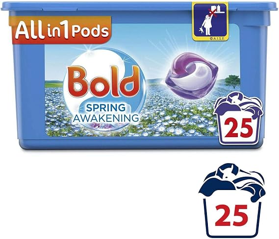 Bold All-in-1 Pods Washing Liquid Capsules Spring Awakening 25 Washes