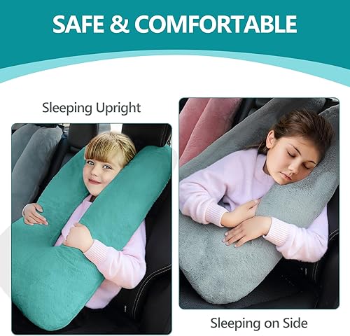 Miniatura 2 de Almohada de viaje para el coche para dormir largos viajes almohadas para el asiento trasero adultos y niños en soporte para la cabeza y soporte