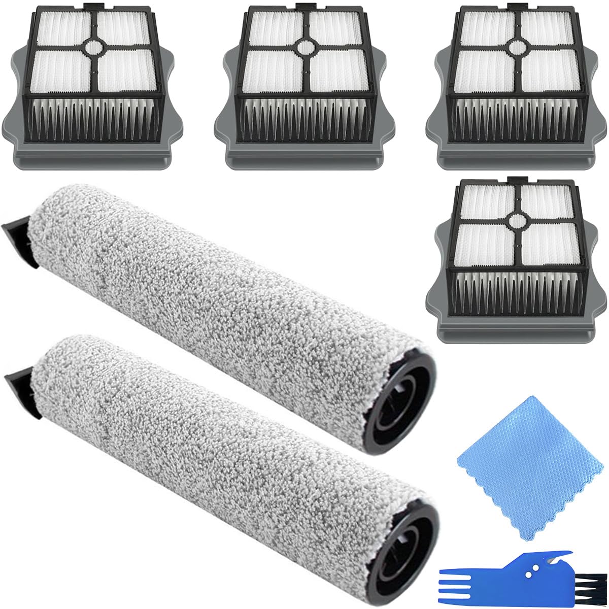 Kit Accessoires Tineco iFloor 3 Floor One S3 2 Rouleaux Brosse 4 Filtres Hepa