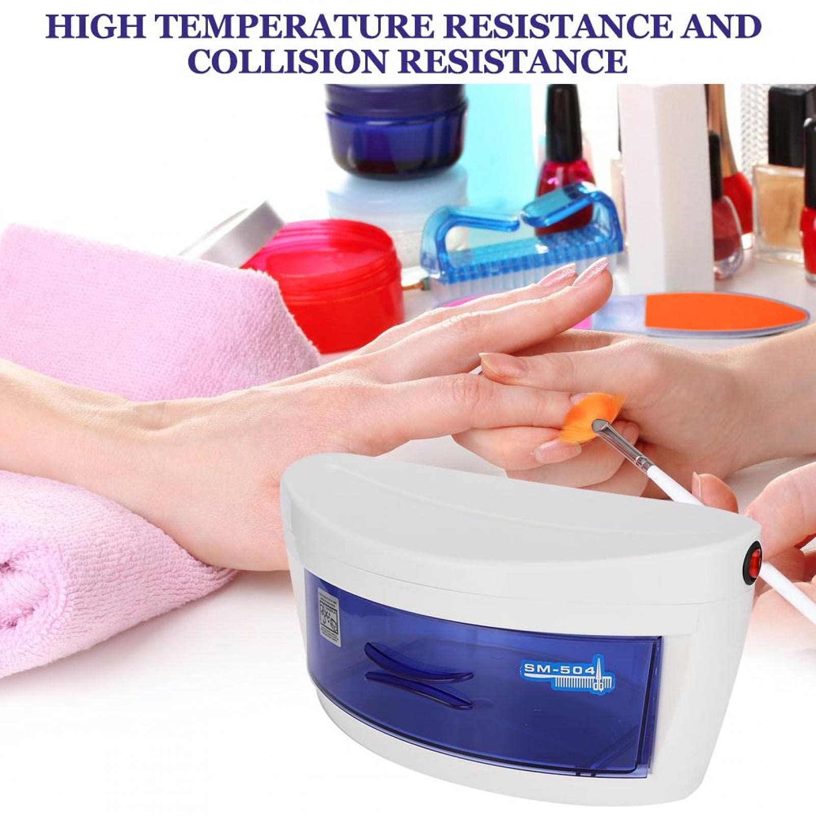 Boîte de Désinfection UV Portable 6W, Stérilisateur UV à Arrêt Intelligent pour Outils de Manucure Outils de Tatouage Outils de Maquillage Outil de Coiffure et Brosse à Dents [UE]