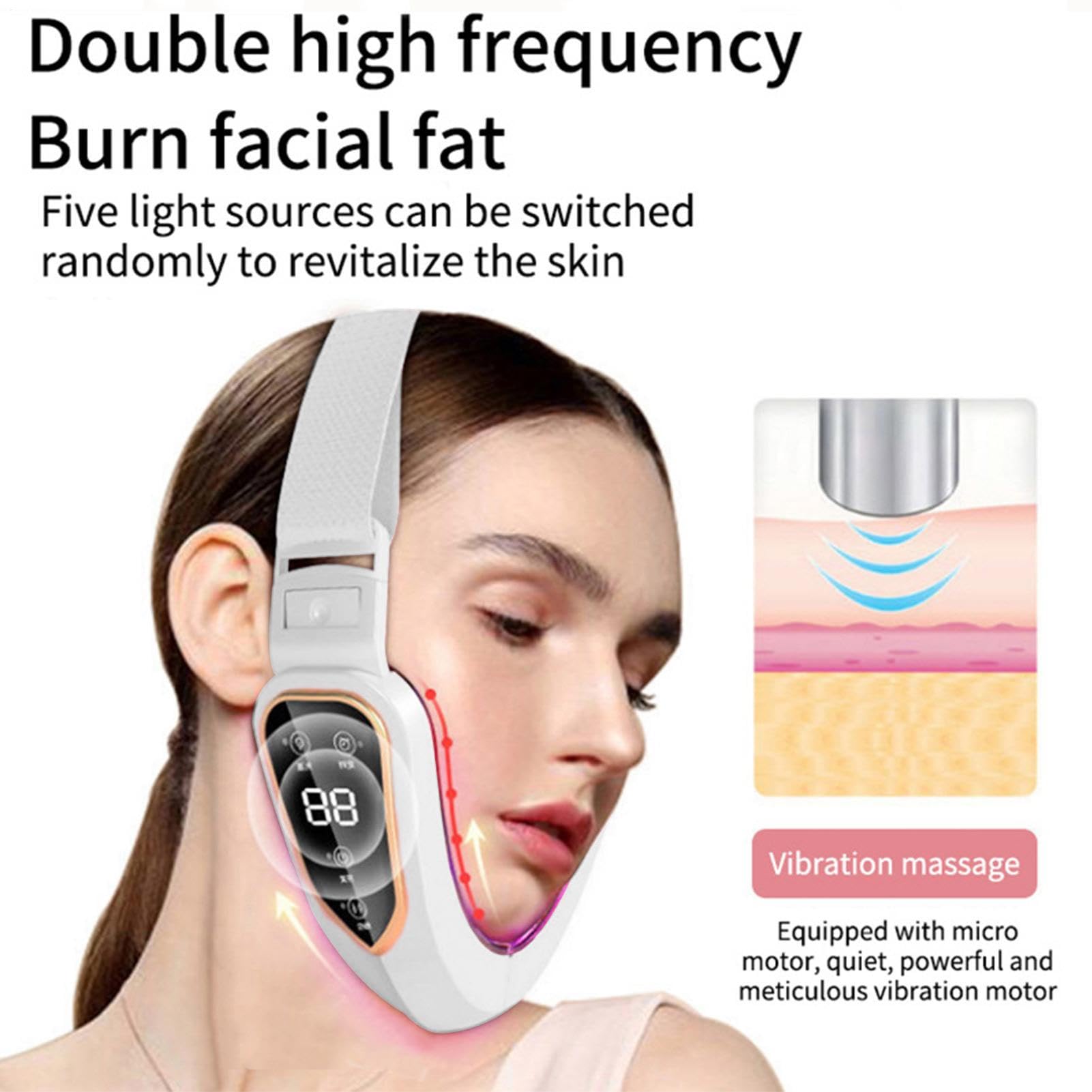 Dispositif de massage facial électrique Instrument de beauté universel | Dispositif de massage du visage avec télécommande pour les adultes Formes du visage allongées