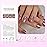 Coolnail Gorgeous Shimmer Rose Gold Fake Nails Short Round UV False Press on Nails for Girl Full Cover Easy Wear Finger Nail Art Tips