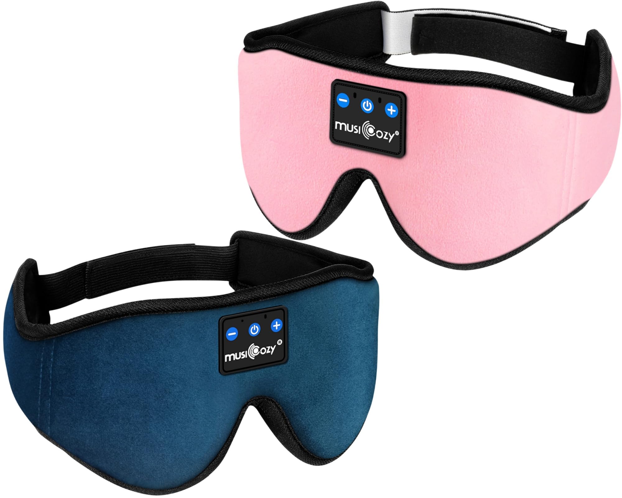 MUSICOZY 3D Bluetooth Sleep Mask with HD Stereo Sound Wireless Sleep Headphones for Side Sleepers Music Eye Mask
