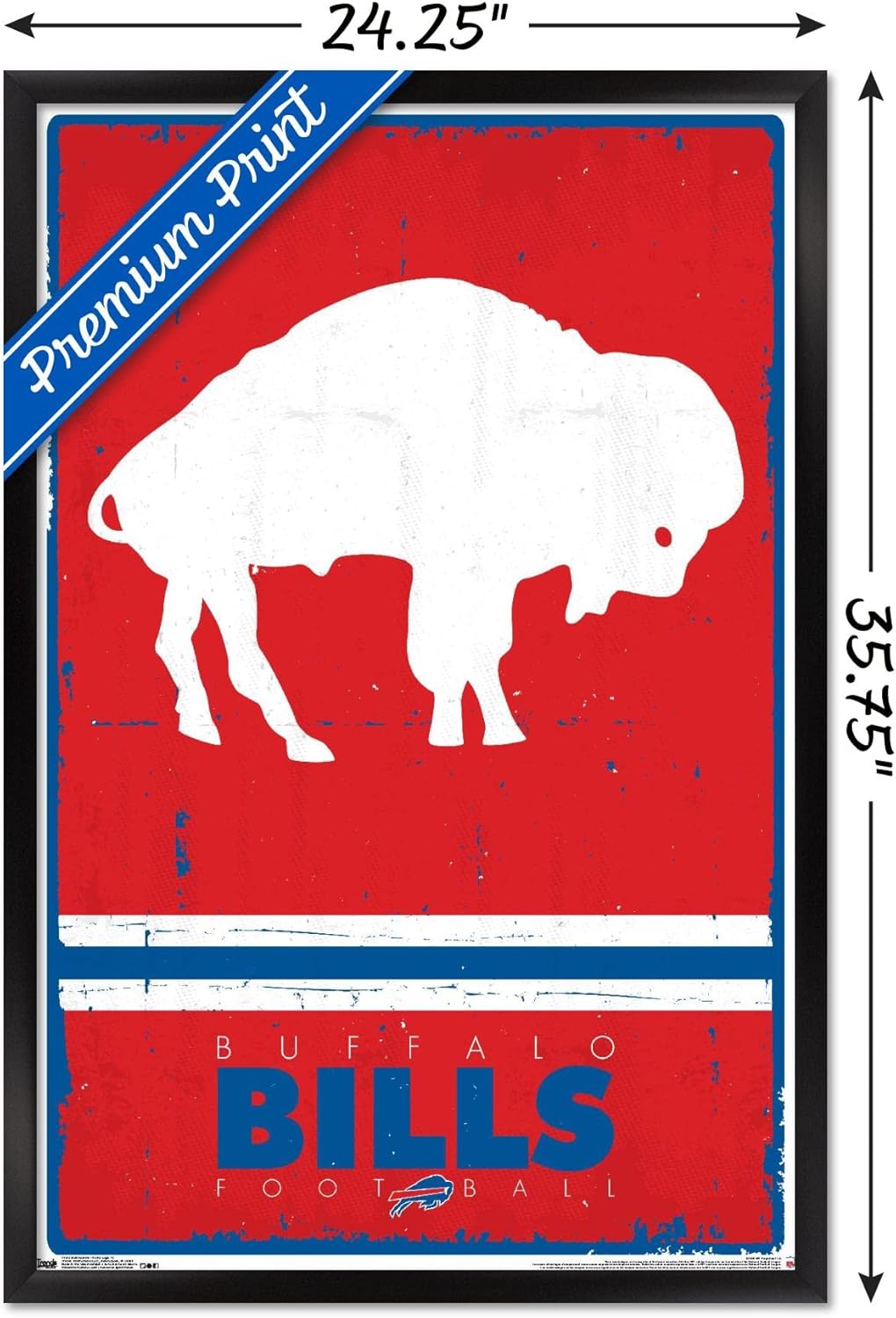 Trends International Wall Poster Buffalo Bills Retro Logo, 22.375 x 34