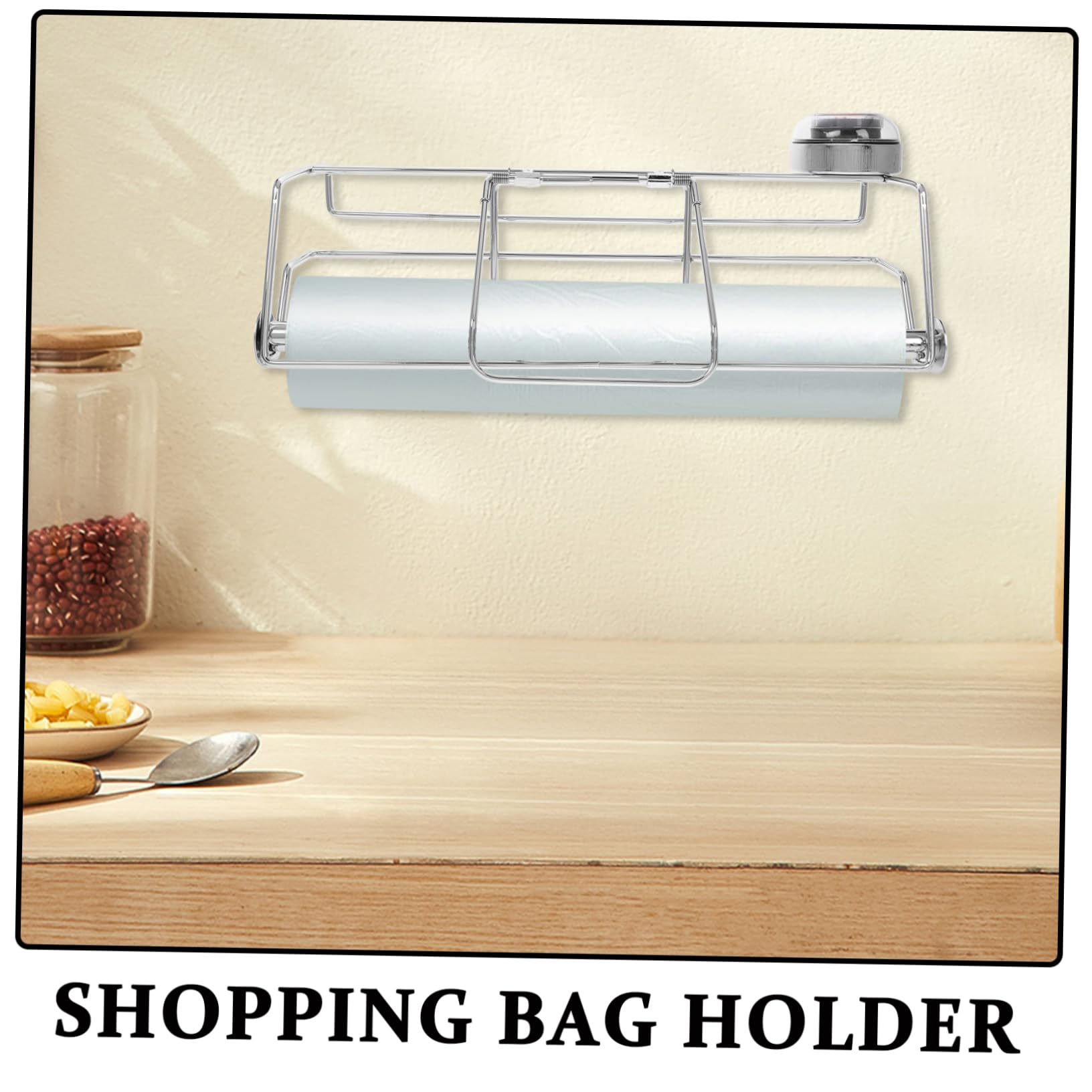 Dispensador De Bolsas Rollo Acero Inoxidable Soporte Para Bolsas Organizador De Compras Dispensador De Húmedas