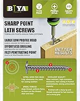 Vista 4 de #8 Kit surtido de tornillos 155 piezas Tornillo de madera de acero de aleación estándar Phillips cabeza de armadura rápida autorroscante por