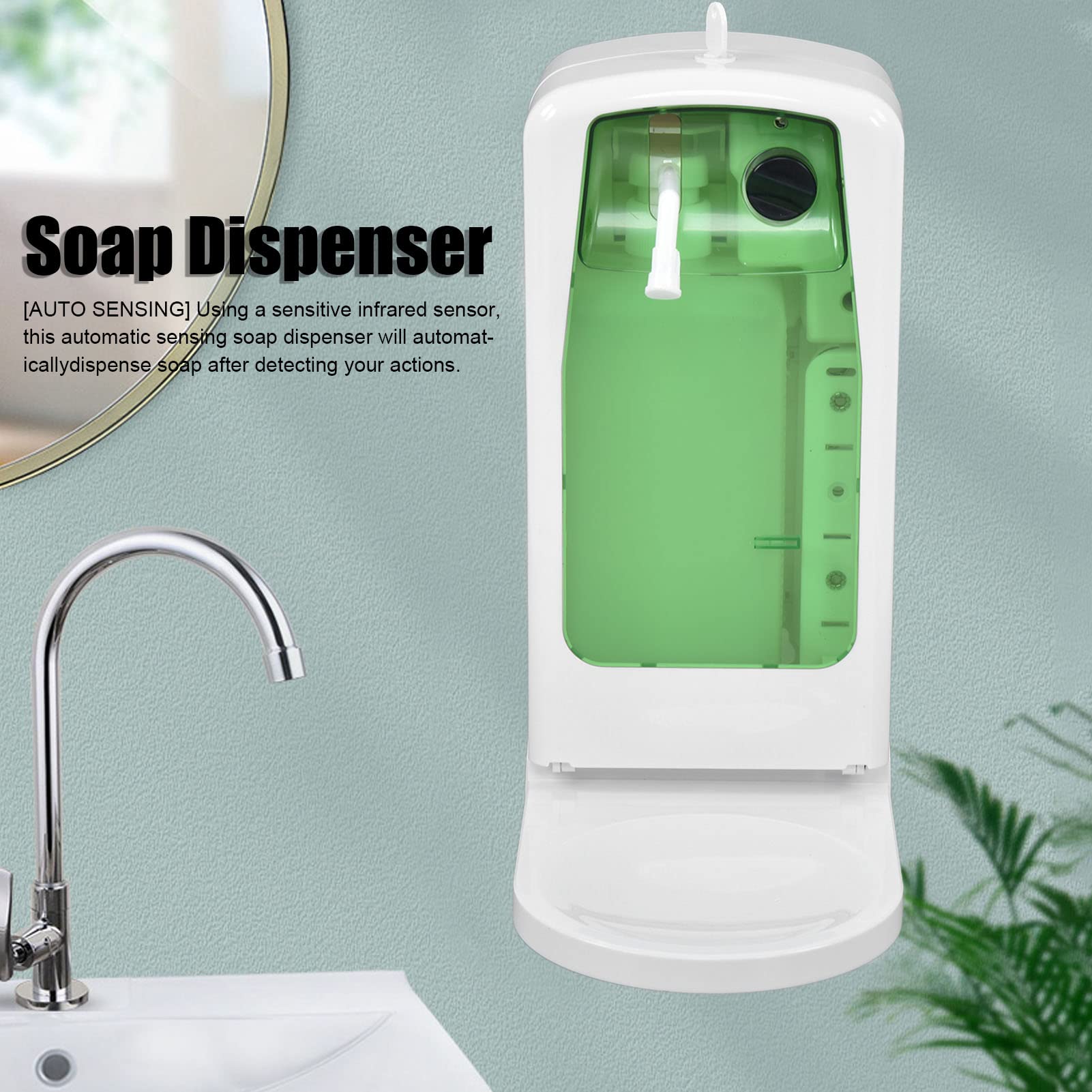 Dispensador autom á Tico de jab ó n de 1000 ml con Sensor infrarrojo sensib