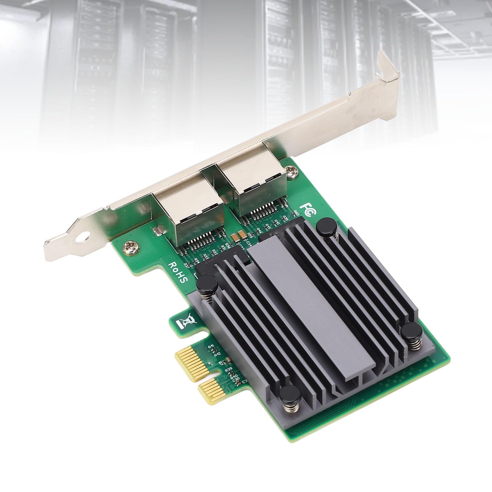 Carte Réseau PCIe 2,5 G, Chipset I226 V, Deux Ports RJ45
