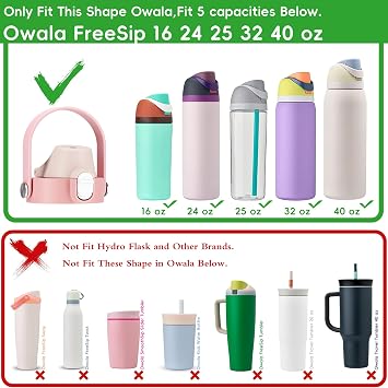 Replacement Lid for Owala Freesip Water Bottle, Compatible with Owala 16oz 24oz 25oz 32oz 40oz, Come with 2 Straws and 1 Straw Brush, BPA-Free Owala Accessories, Leak-Proof and Dishwasher Safe
