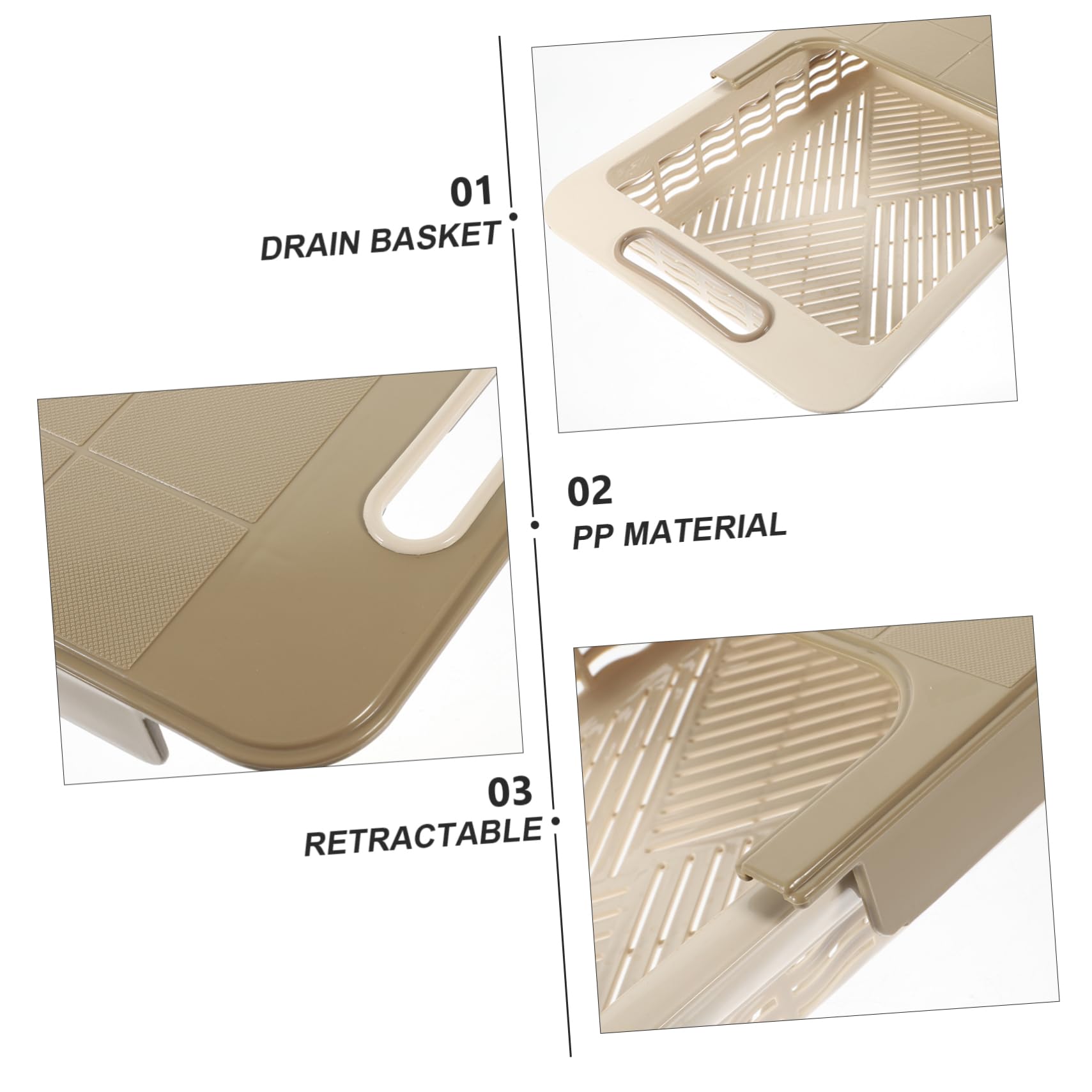 Tabla de Cortar Multifunción Retráctil de Plástico PP para Cocina