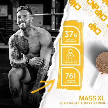CNP Professional Mass XL, High Calorie Lean Mass, Muscle & Bulk, Weight Gainer Protein Powder Shake 4.8kg, 4 Flavours Available (Chocolate)