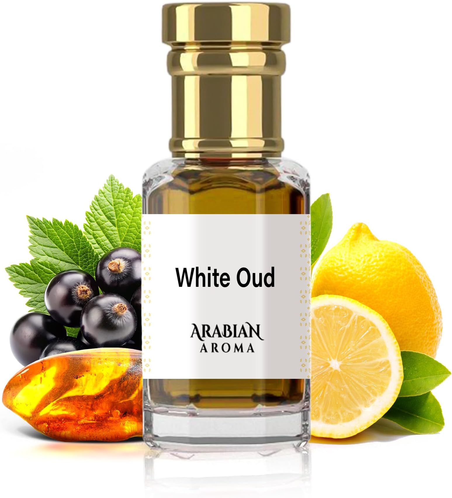 White Oud Attar | Citrus & Floral Fragrance with Amber & Musk | Long-Lasting Alcohol-Free | Oil-Based Sandalwood Attar | Itra Perfume for Men & Women | 100% Perfume for Men & Women (6ml)