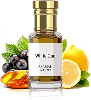 Arabian Aroma White Oud Attar | Citrus & Floral Fragrance with Amber & Musk | Long-Lasting Alcohol-Free | Oil-Based Sandal... Price In India