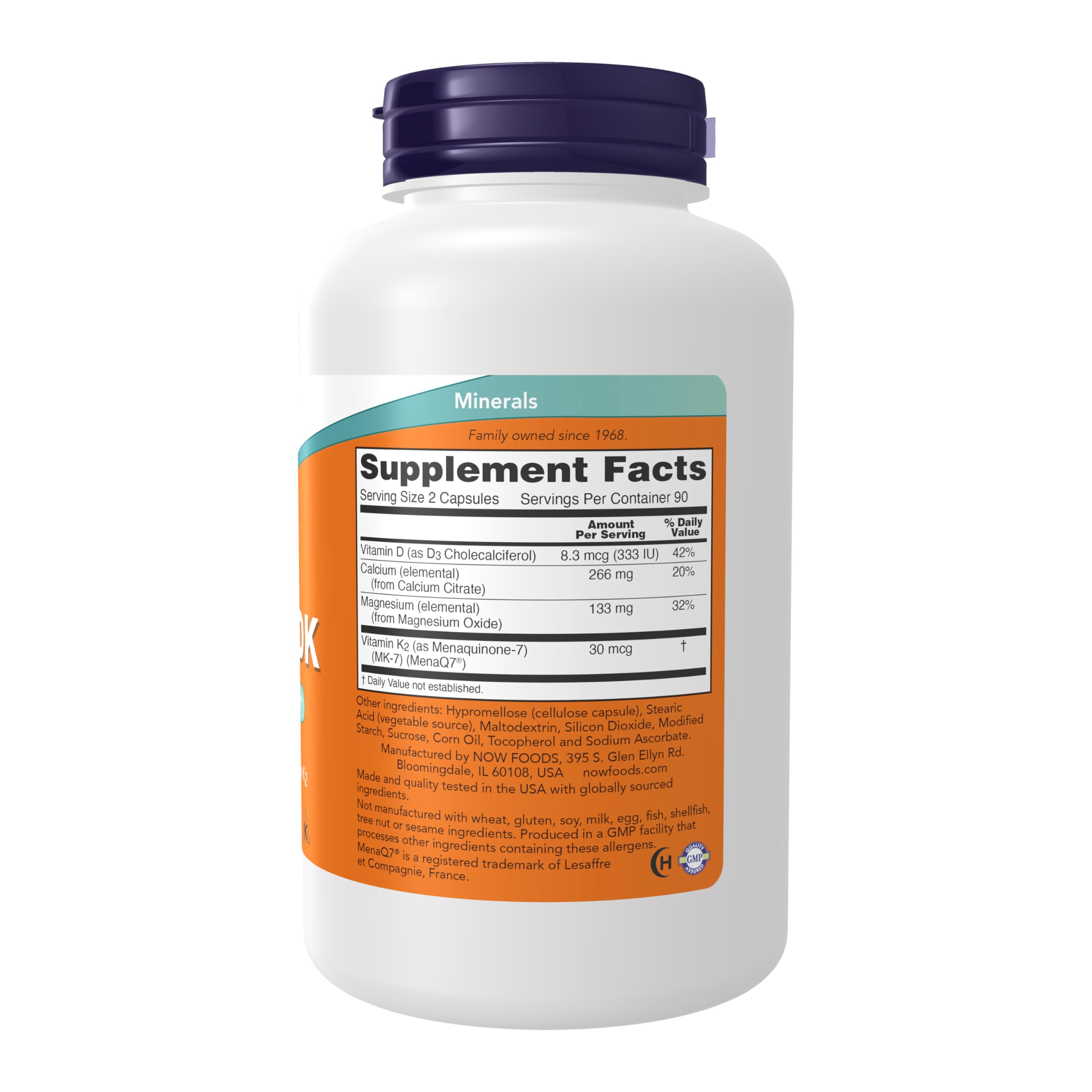 NOW Supplements, Cal-Mag DK with Vitamins D3 & K2, 180 Caps — Amazon image 2