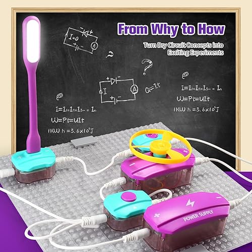 Miniatura 5 de BATURU Circuitos para niños, kit de exploración de electrónica, placa de circuito para niños de 4 a 8 a 12 años, manual a todo color fácil de seguir