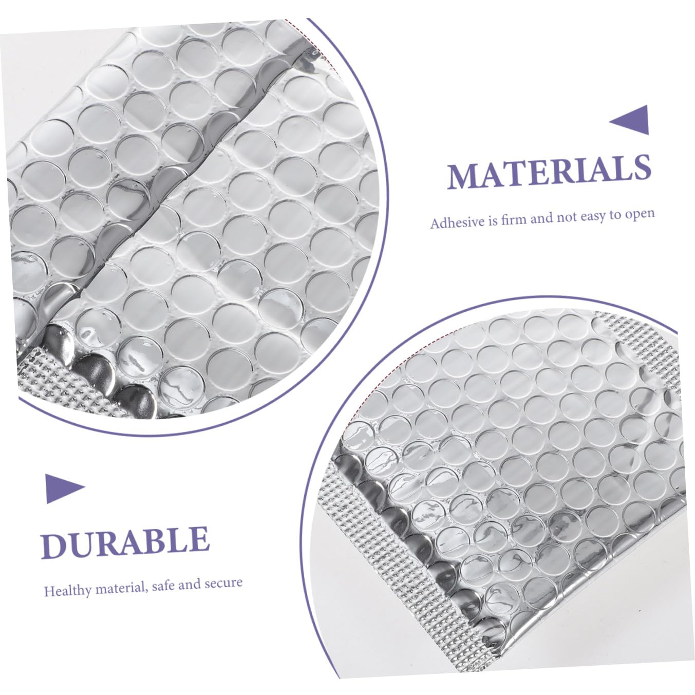 ifundom Enveloppes Matelassées Auto-adhésives Argentées en Aluminium 100 Pcs 110x130 40 Mm pour Expédition Protection Bulles D’emballage Déménagement Bureau École