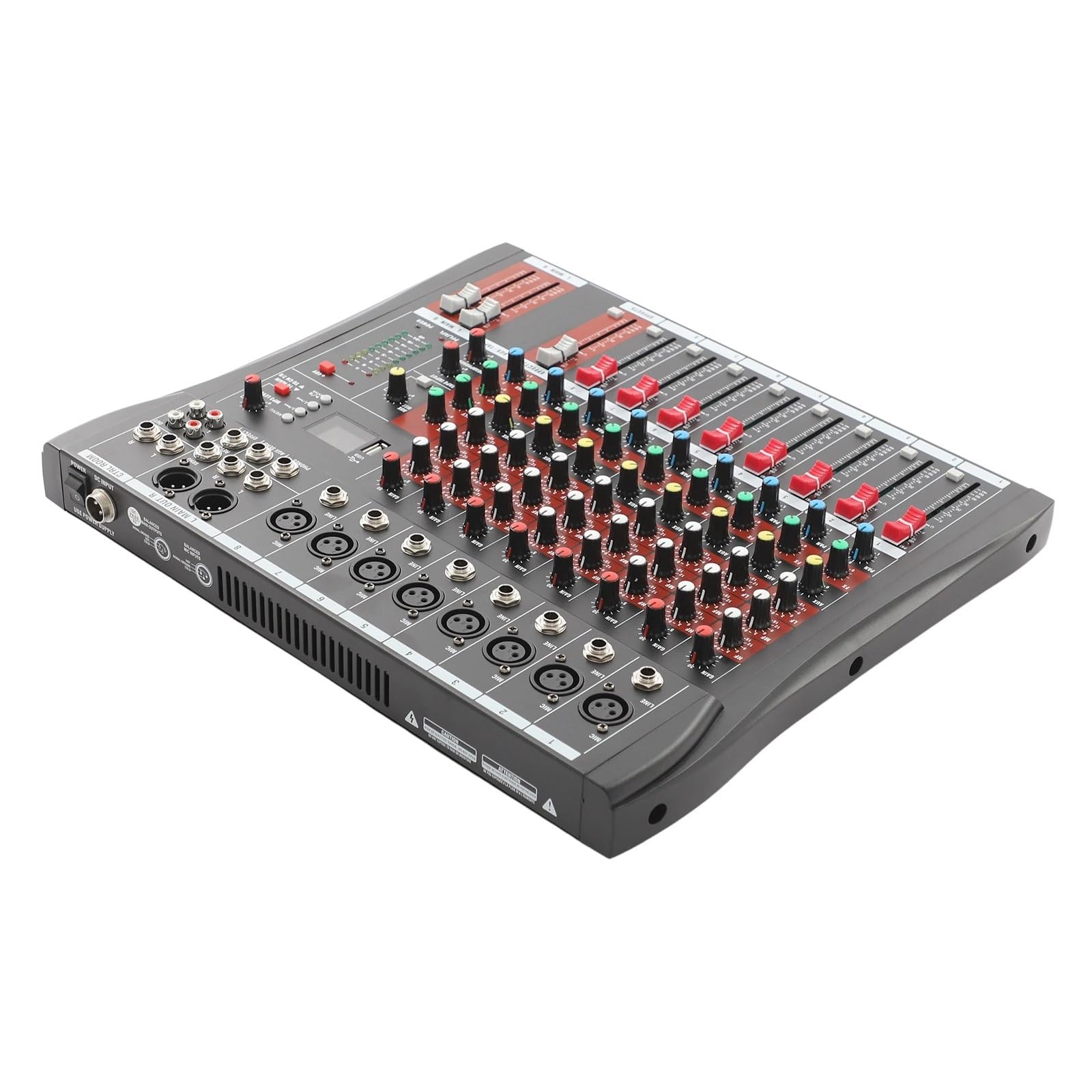 Mikser DJ-ski, 8-kanałowa konsola miksująca, profesjonalny mikser dla DJ-ów, 8-kanałowa konsola miksująca DJ-ów