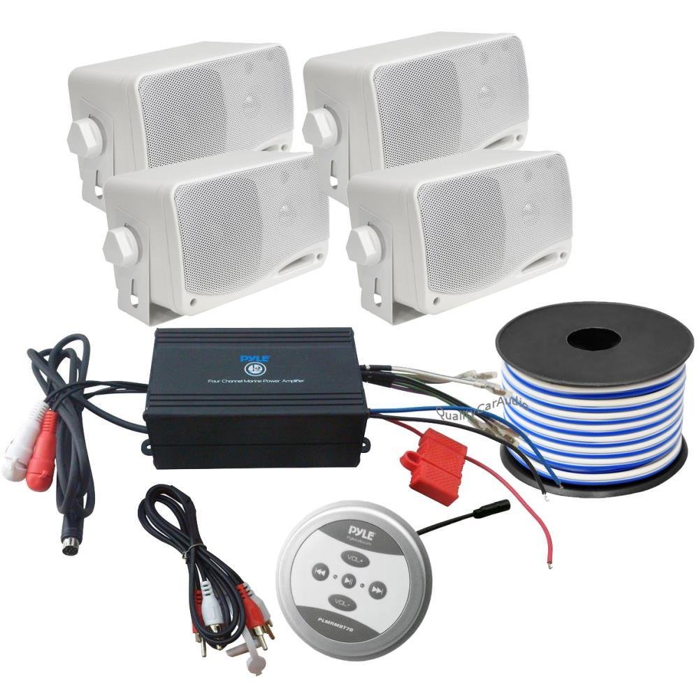 Buy Pyle 1200 Watt Bluetooth Marine Amplifier Speaker System w/ 4 x 3.5