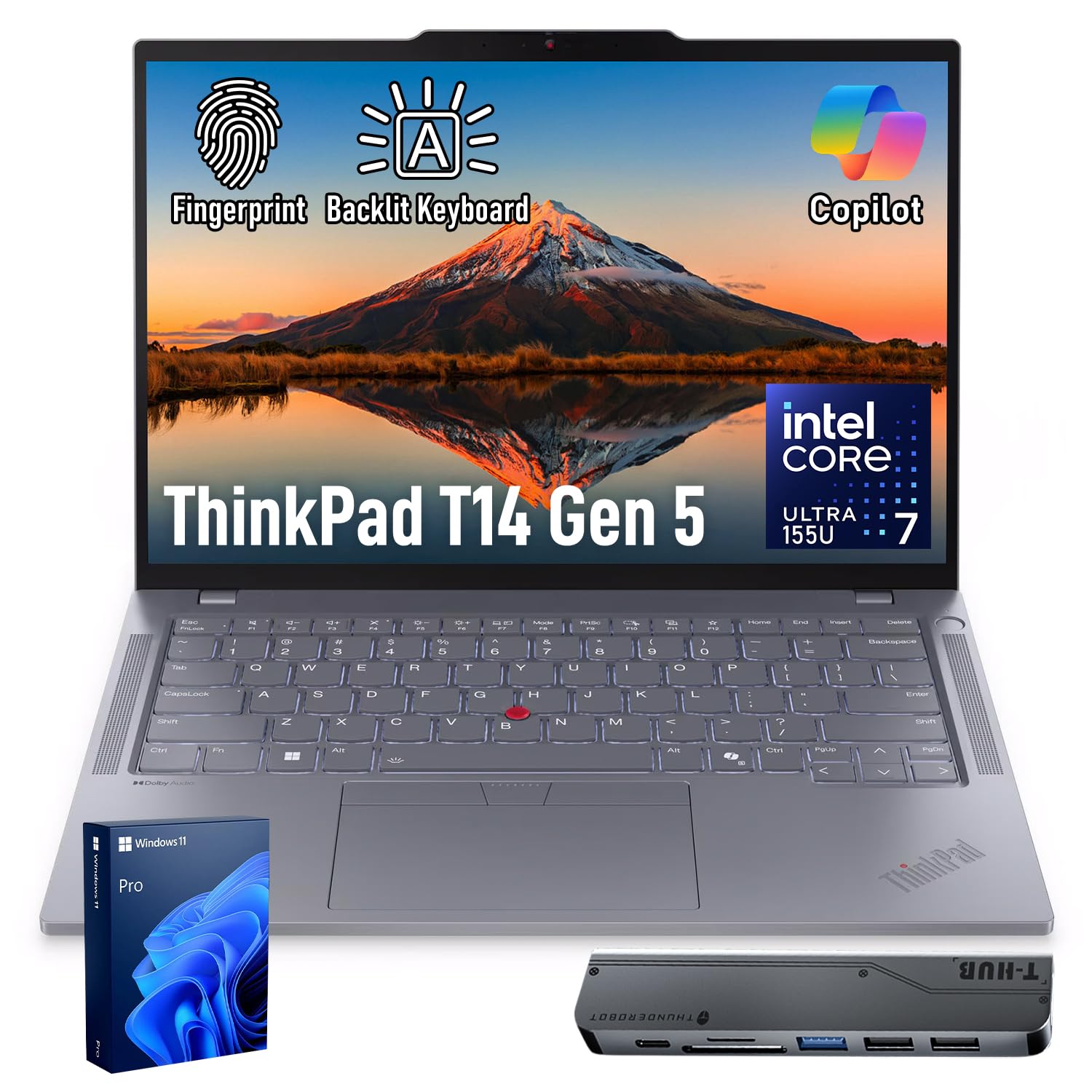 Amazon.com: Lenovo ThinkPad T14 Business AI Laptop, 14