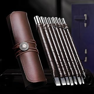 BAIQI Carve Tool Set,8 Pcs Tungsten Steel Hand Carve Tool Kit for Enthusiast to Engrave Wood Soap Stone Seal Sculpture DIY Craft Soft Limestone and SlateStone Alabaster (8 PCS Carve Tool Set)