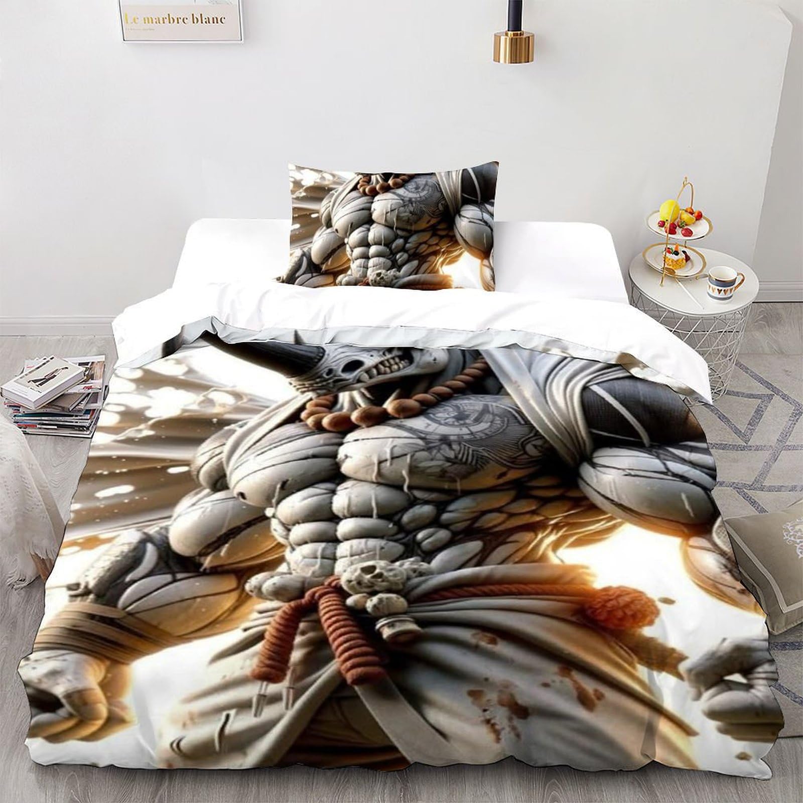 Parure de lit animaux imprimé 3D avec housse de couette 135x200cm microfibre