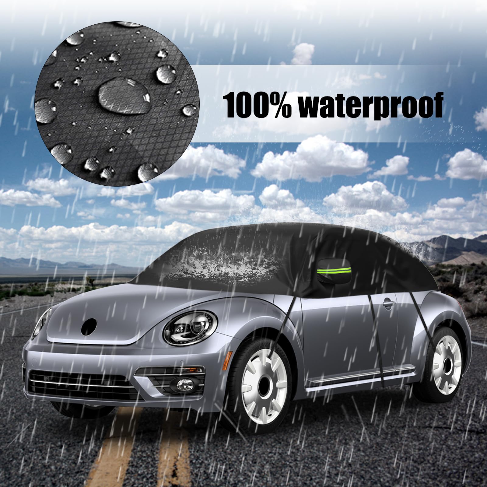 Telo copriauto impermeabile per VW New Beetle 1998-2011, Copri Auto per esterno, Cappotto da auto, copertura auto Anti-Polvere ultravioletti Protezione Dal Sole zuya6naxi