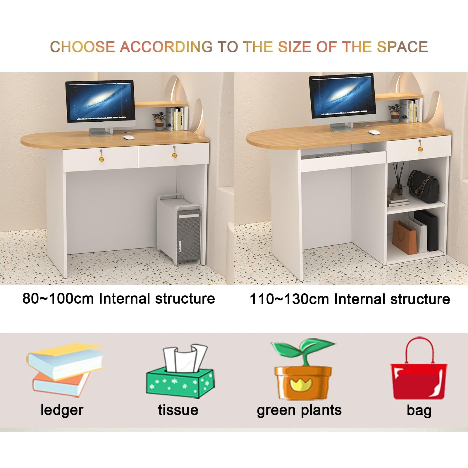 Rezeption, Empfangstresen, Einzelhandelstheke, Kasse, Kassierer, Büro-Spindtisch mit Schubladenkabel, moderner Empfangstresen mit Theke – stilvolle Kassentheke für Home Office, Einzelhandel,