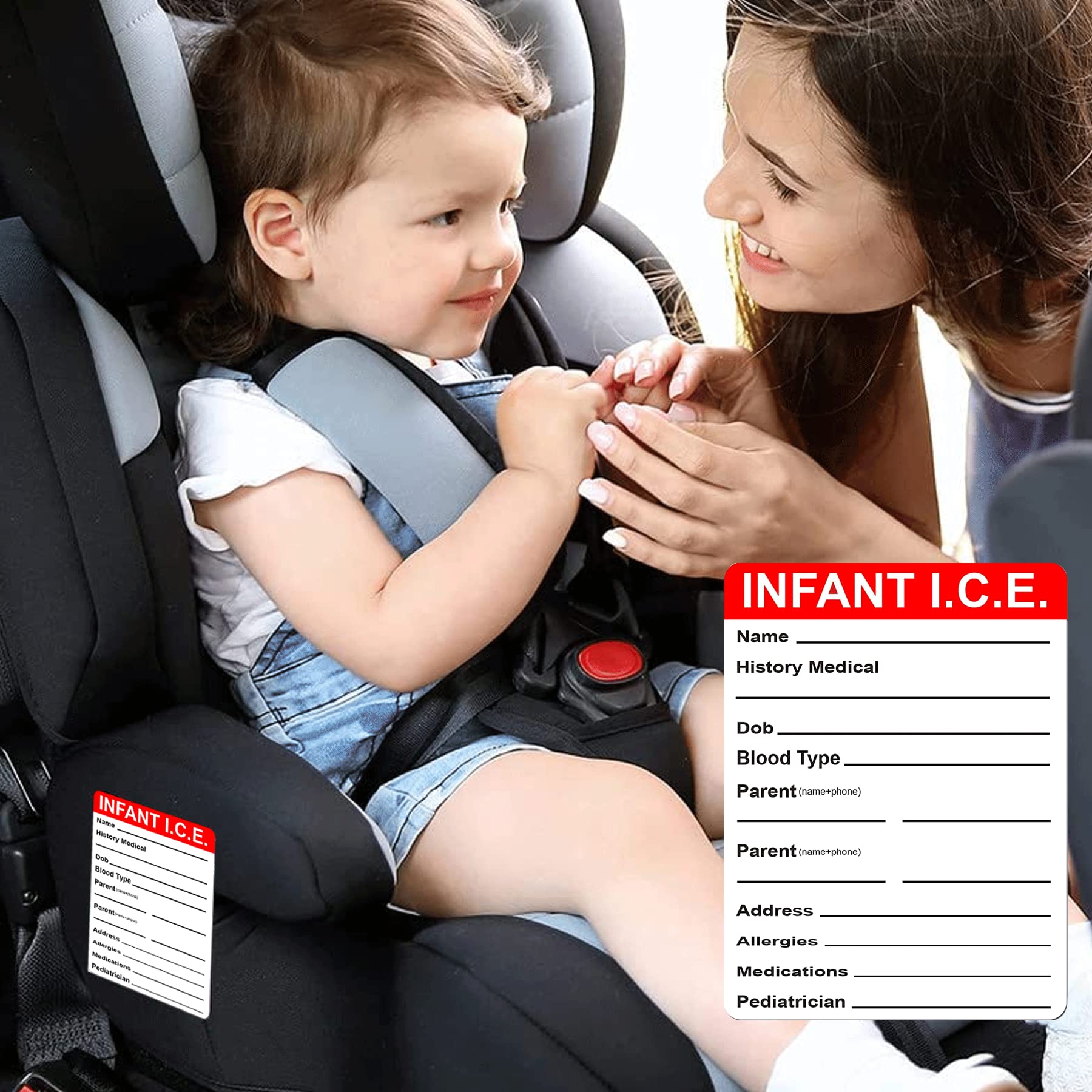 Segnali Di Sicurezza Per Auto Con Ventose - 3 Pezzi Con Motivo Piedini Bambino, 12.7x12.7 Cm - Foto 6