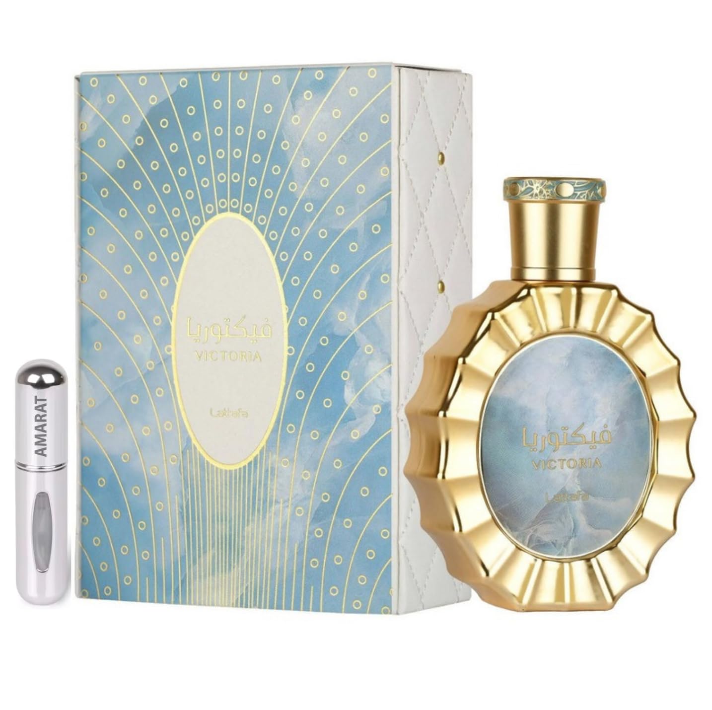 Victoria Perfumy 100 ml, arabskie perfumy unisex, długotrwałe perfumy, woda perfumowana z wielokrotnego napełniania 5 ml cytrusowy i kwiatowy zapach z nutami cytryny, neroli i wanilii (Victoria)