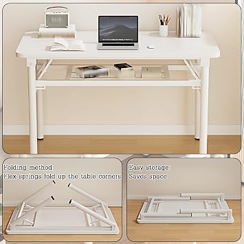 Space Saving Folding Dining Table, Expandable Drop Leaf Table for Kitchen, Dining Room or Small Space Living, Compact Design Easy to Assemble(Wood,100*-60cm)