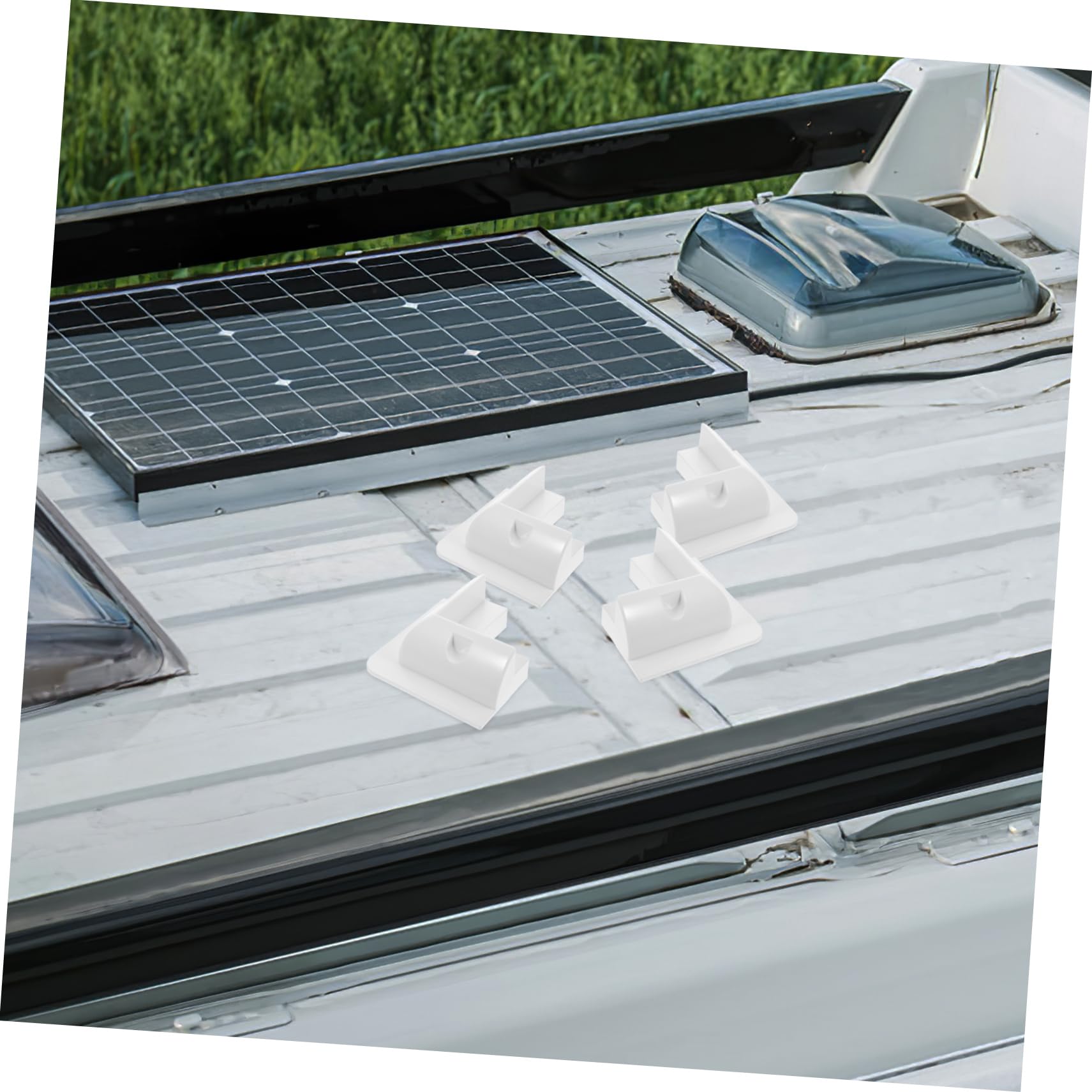 ULTECHNOVO 1juego Soporte Para Panel Solar De Montaje Sin Perforación Para Rv y Techos Estructura Resistente y Protección Adicional Para Placas Solares