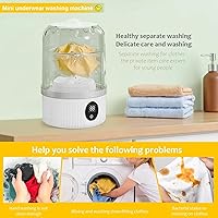 Vista 5 de Underwear Washer, Portable Mini Washing Machine, Upgraded Mini Washings Machines, Rechargeable Cordless Washing-Machine, Laundry Cup for Bra
