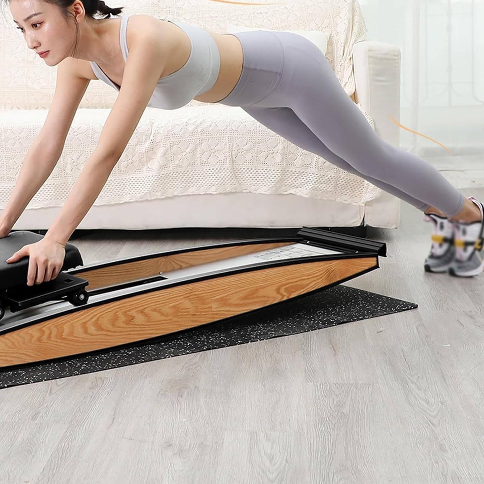 Máquina de Ejercicios esquí, Equipo Profesional Fitness for Interiores, Capacidad Carga 150 kg, Resistencia Ajustable 0 a 100 , for Entrenamiento Equilibrio