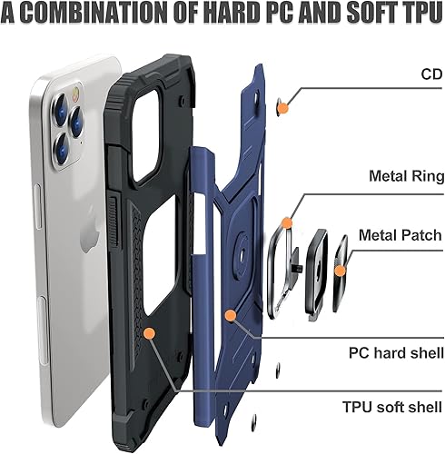 Miniatura 60 de JAME Funda para iPhone 12 Pro Max con protectores de pantalla, 2 unidades, protección contra caídas de grado militar, fundas protectoras