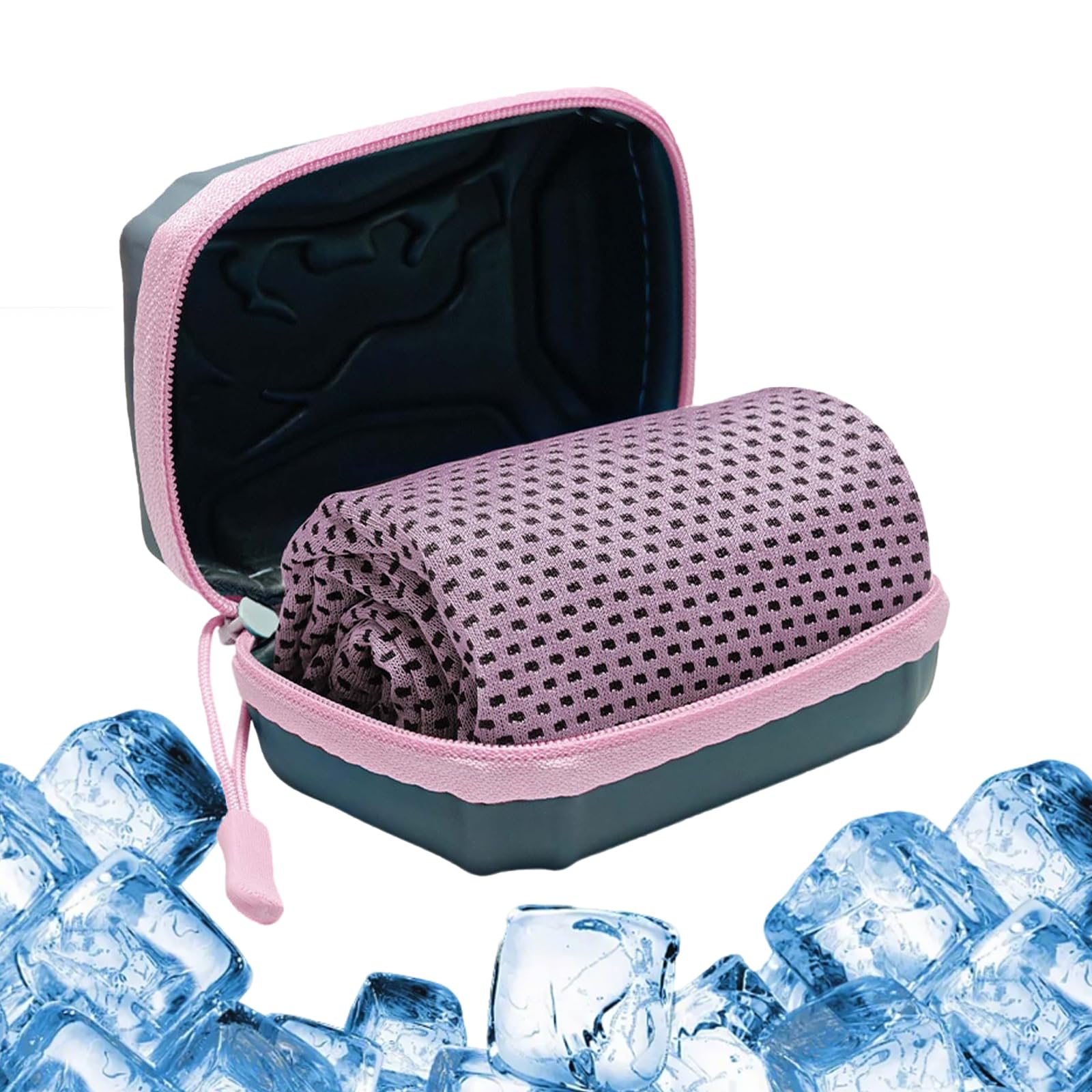 Cooling Towels, 30x80 Cm Breathable Instant Quick Drying Ice Cool Microfibre Towel, Ice Cold Sports Sweat Towels for Extreme Heat, Gym Workout Running Yoga Golf Camping (Pink)