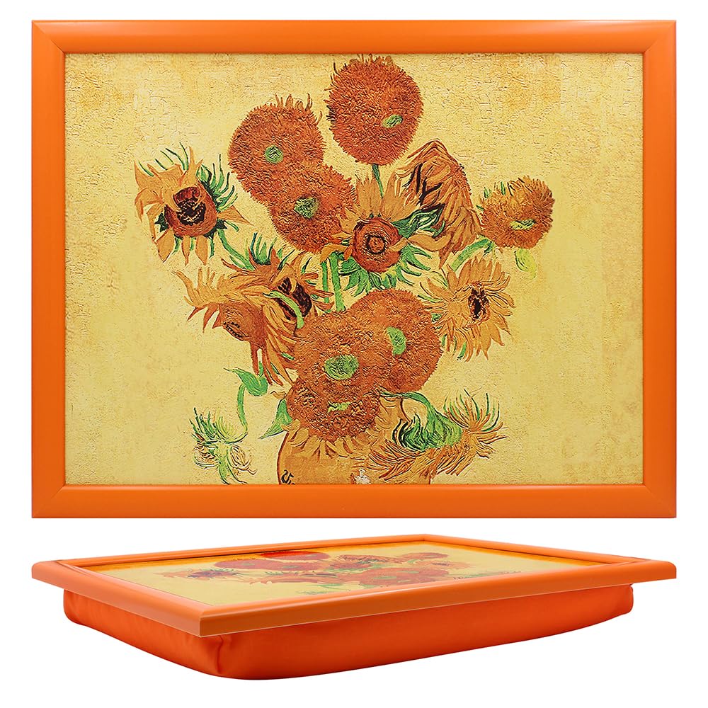 Lesser & Pavey Van Gogh Laptray Wooden Cushioned Rectangle Multi Colour 44.5Cm X 34Cm