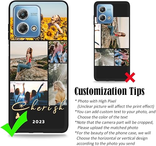 Vista 65 de Funda personalizada para Motorola Moto G Stylus 2021 con nombre de foto, texto y foto, GStylus personalizado -21 funda suave y fina (negro) de 6.8