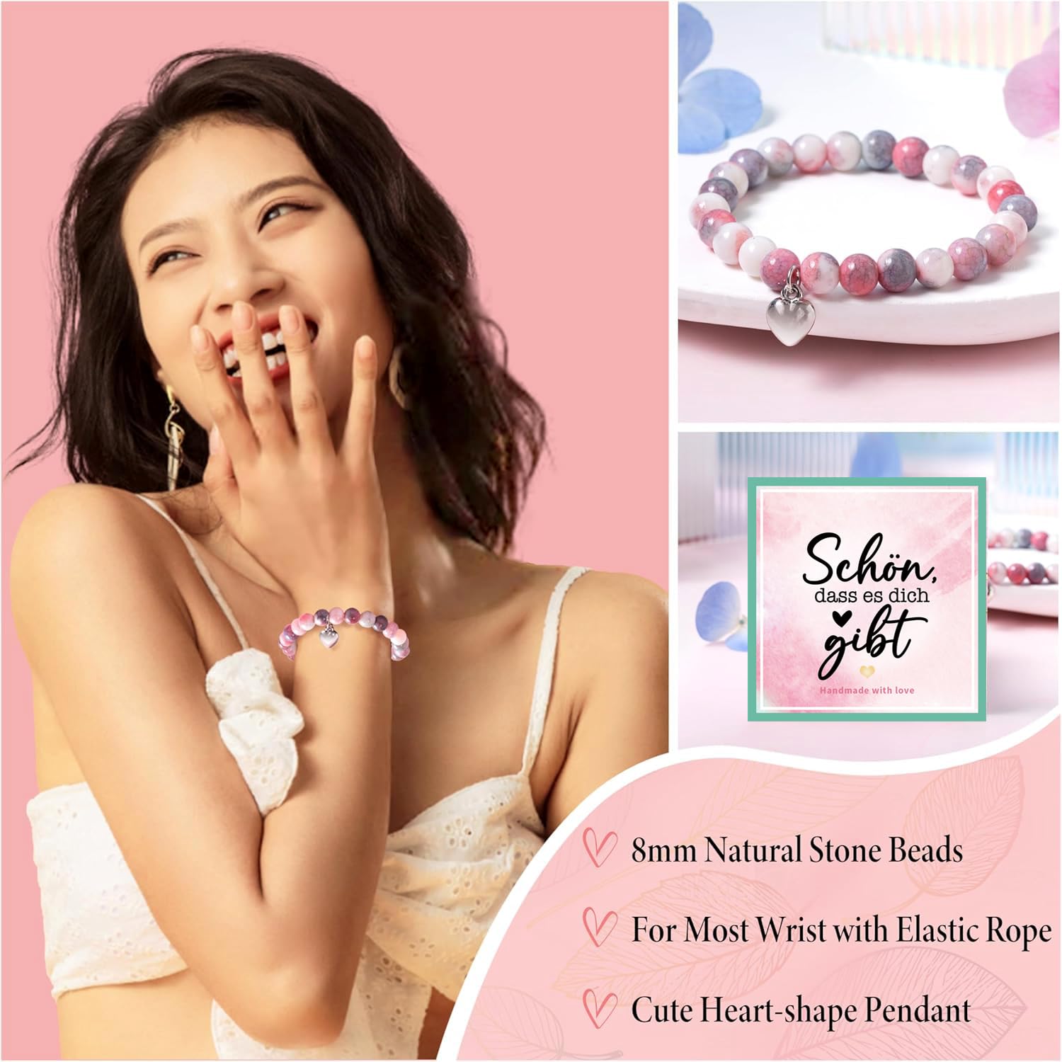 Geburtstagsgeschenk für Frauen,Kaffeebecher Geschenkset Frauen Geburtstag | Entspannung Geschenkbox für Freundin,Schwester, Mama,Damen,Kollegin Geschenk Geburtstag Geschenkideen,Rosa Selfcare Geschenk