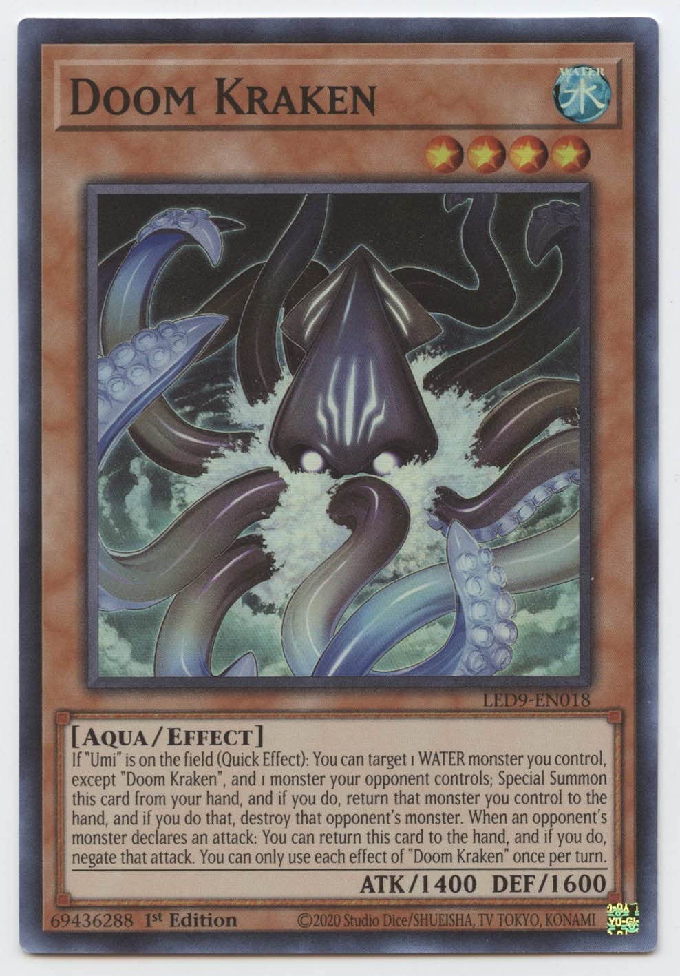Amazon.com: Doom Kraken - LED9-EN018 - Super Rare - 1st Edition : Toys &  Games