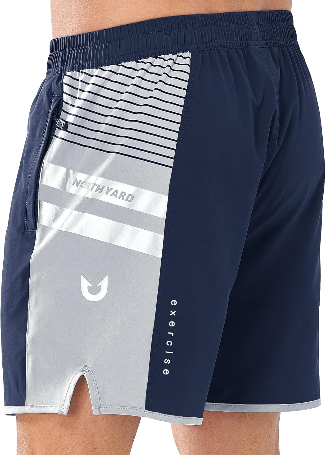 NORTHYARD Men's 5" Athletic Running Shorts Quick Dry Workout Gym Shorts 7" Lightweight Sports Tennis Shorts Swim Trunks Beach Large A: Navy-5"