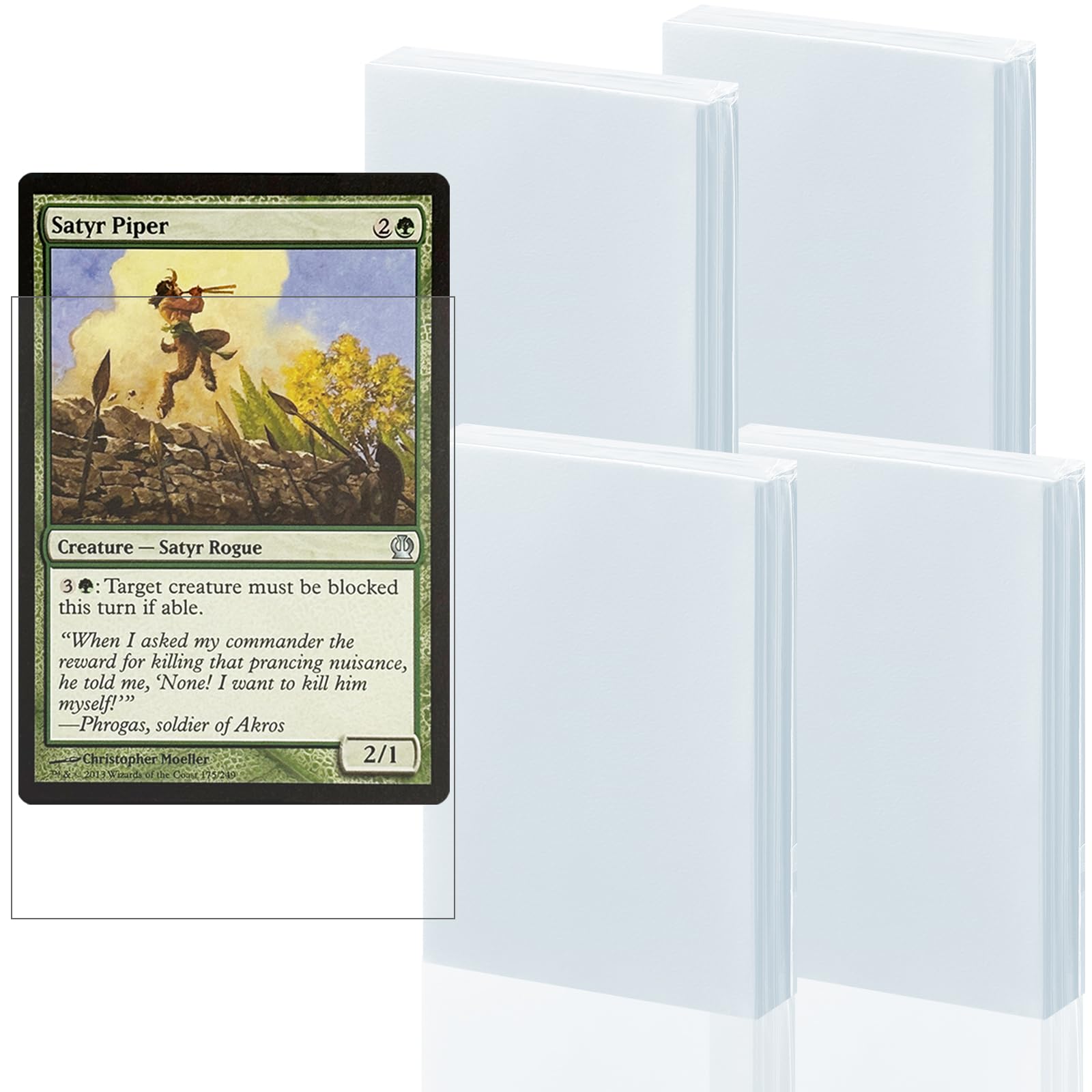 400 Pack Card Sleeves for Trading Cards FOTEEMO Inner Sleeves Ideal for Double-Sleeving Protect Your Standard Sized Cards MTG